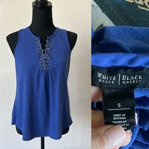White House Black Market Royal Blue Sleeveless Top Small